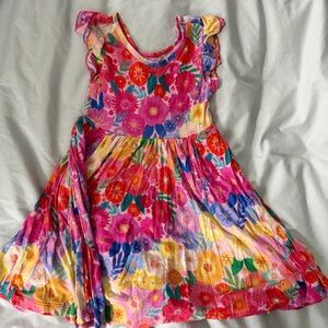 Rainbow Blooms Flutter Twirl Dress